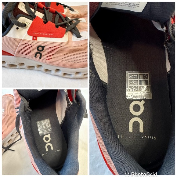 On Running Cloudstratus Rose Red Coral Running Shoes Sneakers, size Women’s 9 - Picture 11 of 16